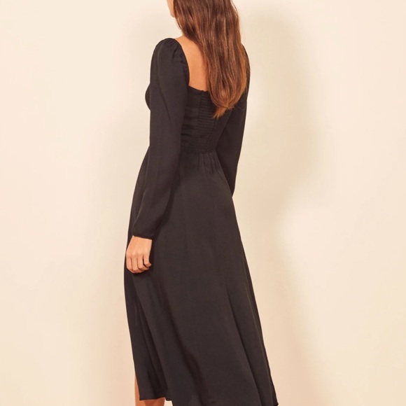 NWT Reformation Sigmund Dress Black - Picture 4 of 7
